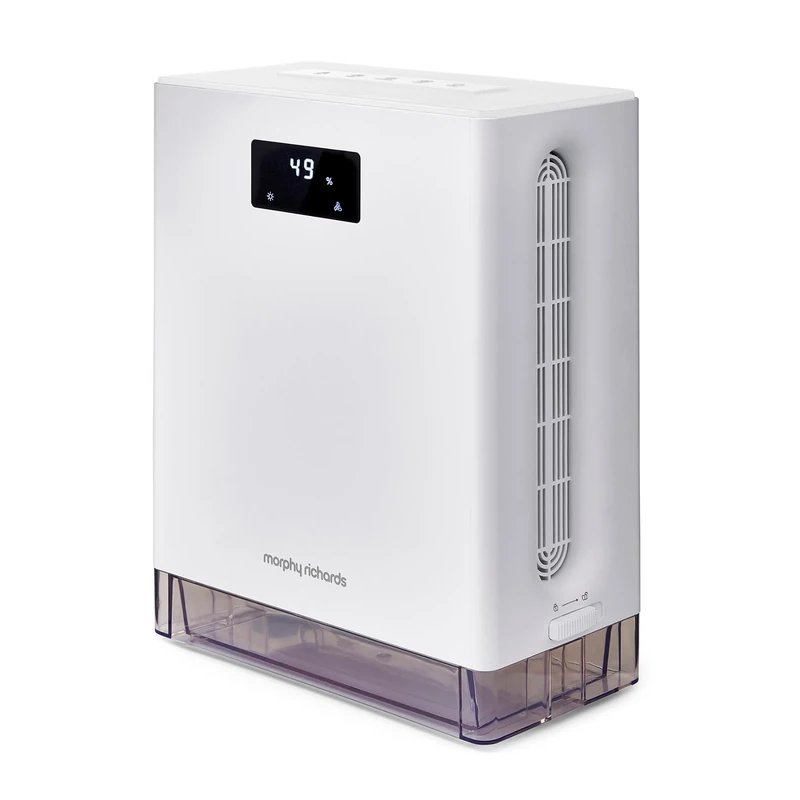 Morphy Richards PureFresh 3L/Day Dehumidifier, Sleep & Turbo Mode, Real-TIme Humidity Display, Timer, Ambient Lights, Auto Defrost, Bedrooms, Wardrobes, Kitchens, Caravans, and Window Sills, 822126