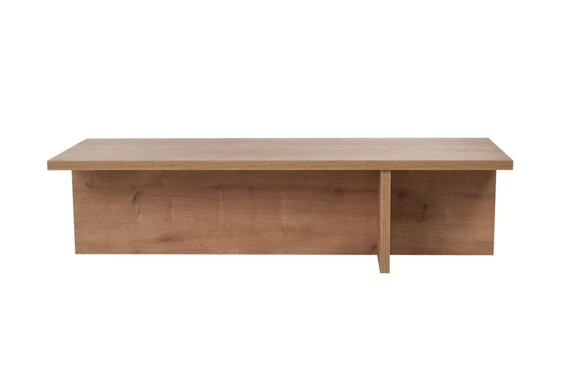 Stylish Coffee Table, Sapphire Oak, 120 x 30 x 45 cm, 100% Melamine Coated Particle Board, 25 mm Thickness, Perfect for Modern Living Rooms & Spaces - Image 1