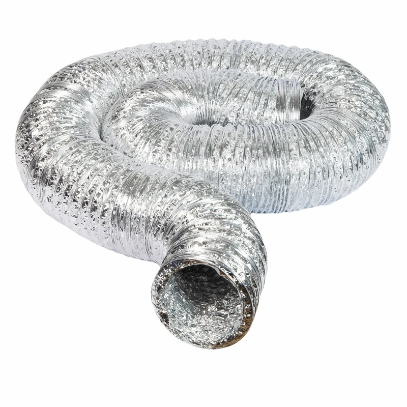 Airflow 9021317 – 200mm (8 inch) x 5m Flexible Aluminium Ducting Pipe for Extractor Fan, Dryer Vent, Cooker Hood