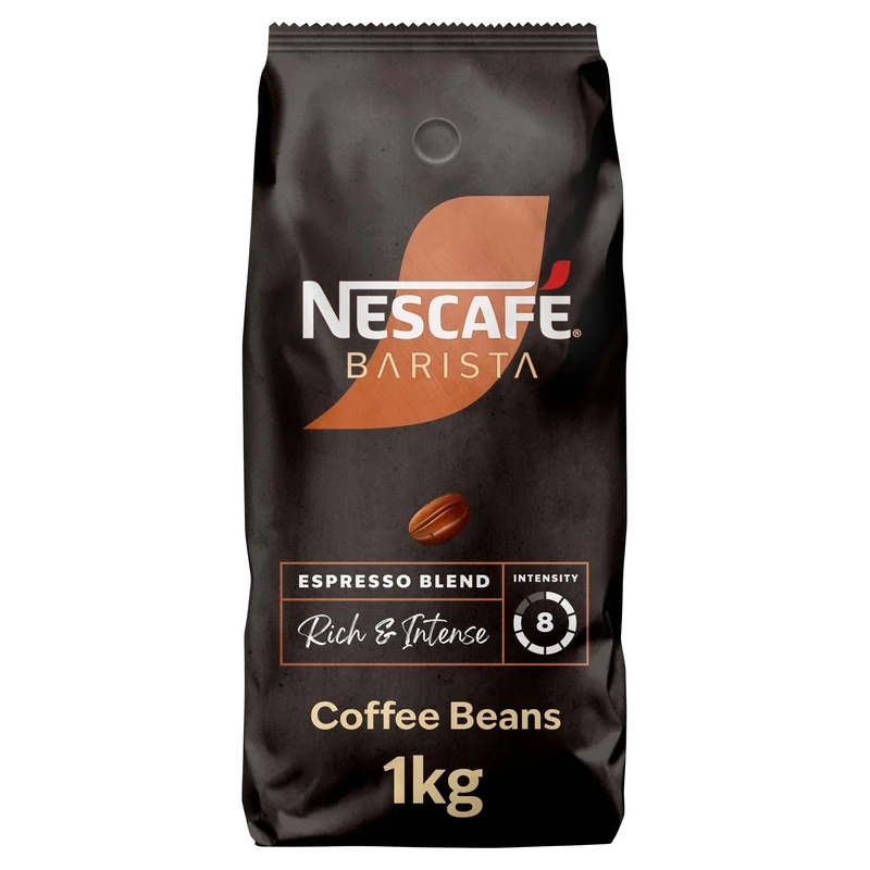 NESCAFÉ BARISTA Espresso Blend Coffee Beans, Medium Roast, 8/10 Intensity, 1kg