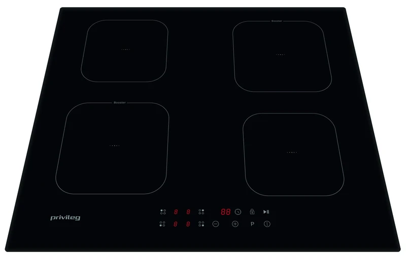Privileg PS F 71Q60 NE Induction Hob 60 cm/Booster Function/Touch Control/Child Lock/Frameless / 4 Induction Cooking Zones with Turbo Level/Timer/Automatic Shut-Off - Image 1