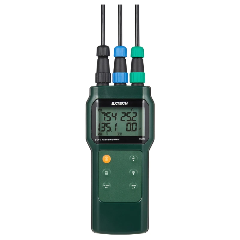 Extech EC700 6-in-1 Water Quality Meter with 3 Probes, Optical DO