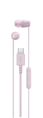 Sony IER-EX15C USB-C Plug, Wired in-Ear Headphones for iPhone and Android Phones, with Built-in Multi-Function Button, Volume and Mic Control, Supports USB Audio Class 1.0 Devices, Pink