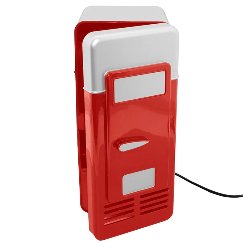 Mini Fridge - Personal Cooler | USB Appliance | Compact Plug-in Drink Can Cooler Warmer For Students Teens Boys Girls Family Dorm Office Travel Bedroom Portable Refrigerator