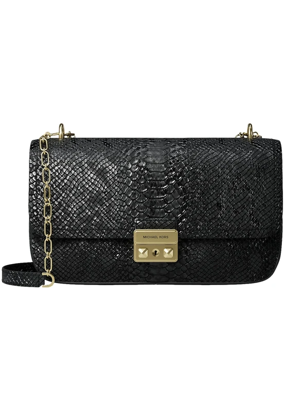 Michael Kors LG CONV CHAIN SHLDR BLACK