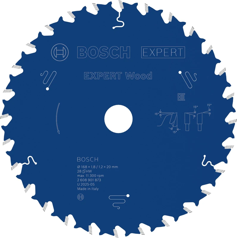 Bosch 1x Expert Wood Corded Circular Saw Blade for Handheld Circular Saw