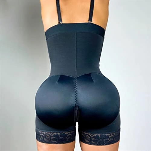 High Compression Skims Women's Body Shapewear Extra Firm Zipper Control Fake Ass Butt Lifter Booties Post Op