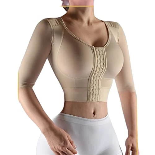 Strapless Top with Middle Sleeve Breasted Hood Split Body Shapewear for Women Skims Fajas Sweat Suit