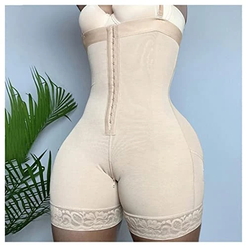 High Compression Skims Women's Body Shapewear Extra Firm Zipper Control Fake Ass Butt Lifter Booties Post Op