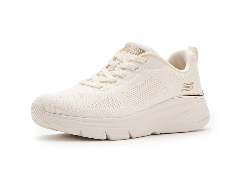 Skechers Women's Bobs Arch Fit Elev8 Trainers, Off White Engineered Knit, 6.5 UK
