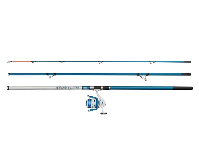 Mitchell Neuron SW II Surf Rod & Reel Combo | Saltwater Surf Fishing Set | Carbon Composite Blank | 1+1 Bearing Reel | Graphite Body & Rotor | Pre-Spooled Ready to Fish |8000 | 4.50m | 100-200 g