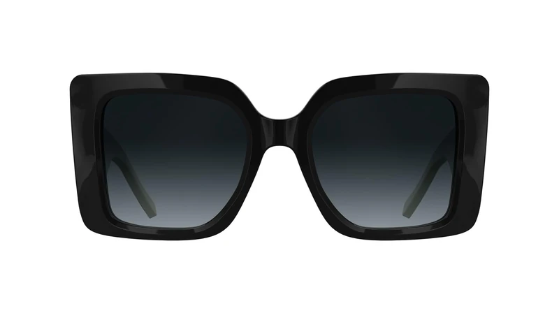 KARL LAGERFELD Women's Sunglasses KL6203S - Black/White with Gradient Grey Lens