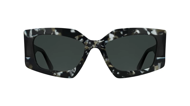 KARL LAGERFELD Women's Sunglasses KL6206S - Marble Black/Black with Solid Smoke Lens