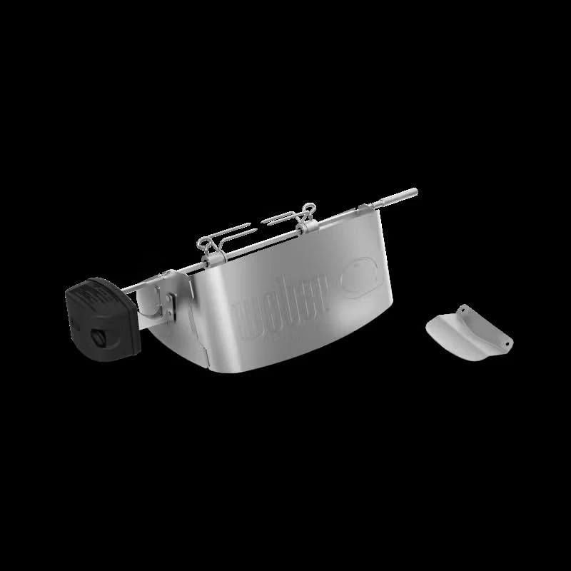 Weber Rotisserie for Q 1100N & Q 1200N Barbecues - Electric spit with Motor for Even Cooking and Crispy Results – Silver (3400858)