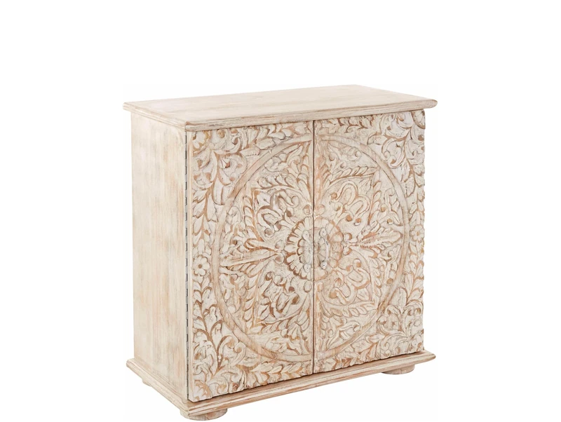 Salim Sideboard with 2 doors in Brown, 40x75x31cm (DxWxH) - Image 1