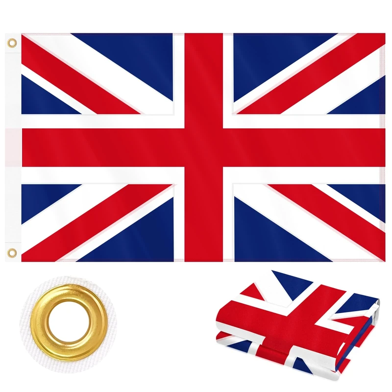 Jremreo 60x90cm Double-Sided UK Flag - 210D Oxford, Brass Grommets