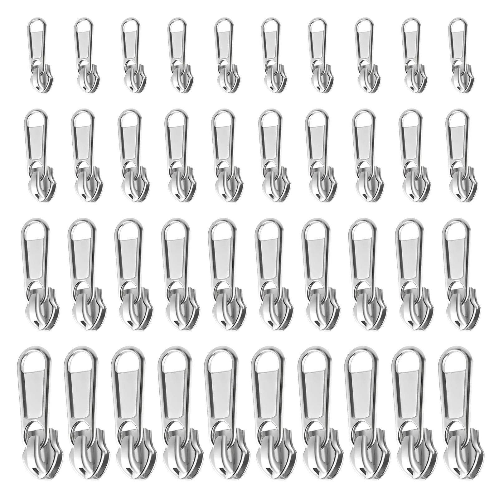 40 Pcs Zipper Repair Kit, 4 Sizes #3#5#8#10 Zip Replacement, Detachable Universal Fix Zip for Clothing, Jackets, Purses, Luggage, Backpacks