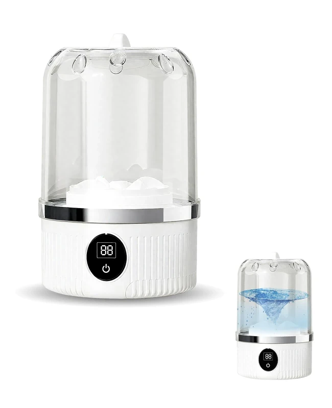 SEESUNO Portable Washing Machine, 1L Mini Washing Machine With a USB for Travel Camping Dormitories (White)