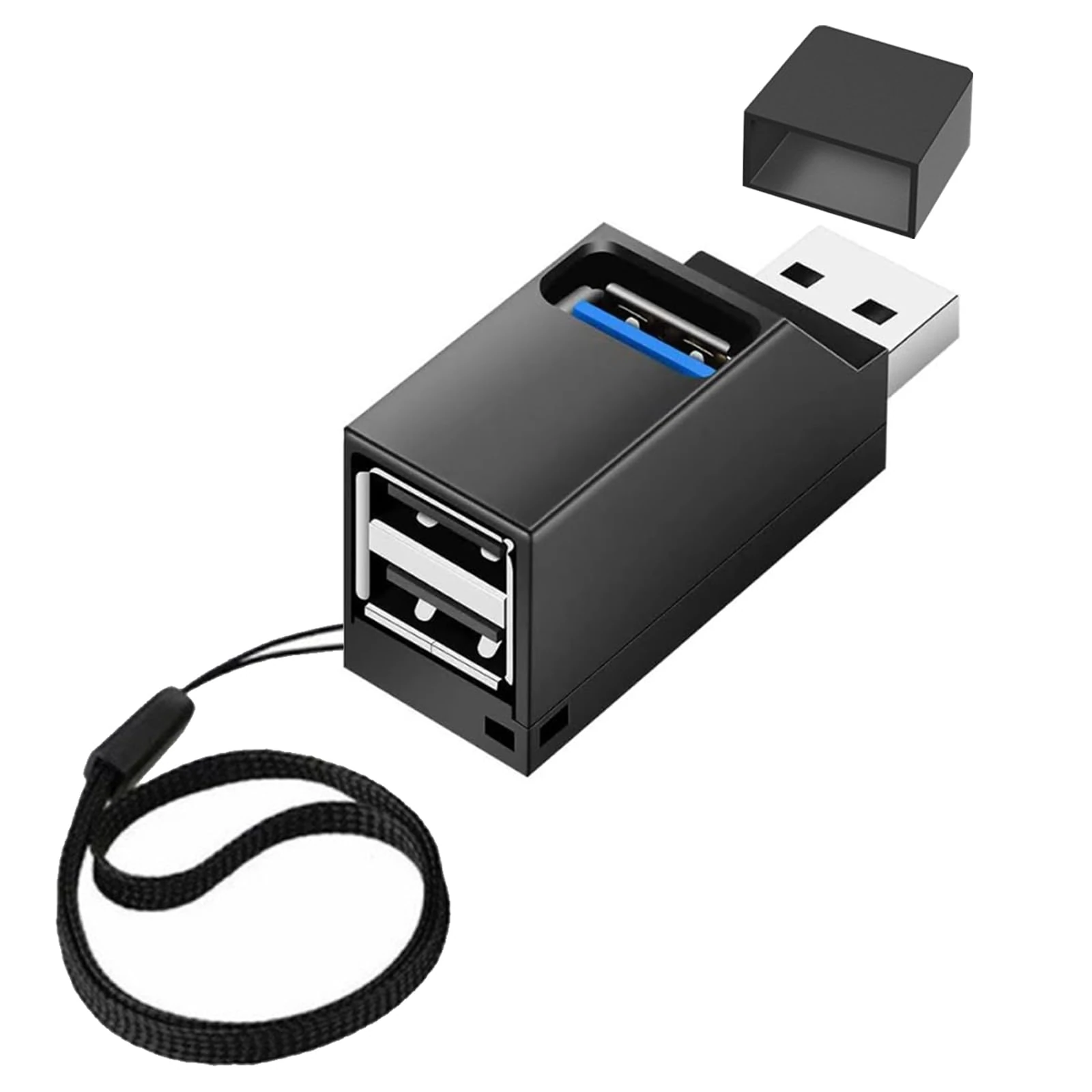 1 Pcs Mini USB 3.0 Hub, Mini USB Hub with Multi port, USB 3.0 Hub ortable Adapter with Multi USB port for Laptop, MacBook, Desktop PC Compatible with Flash Drive Printer Keyboard Mouse Headset Gamepad