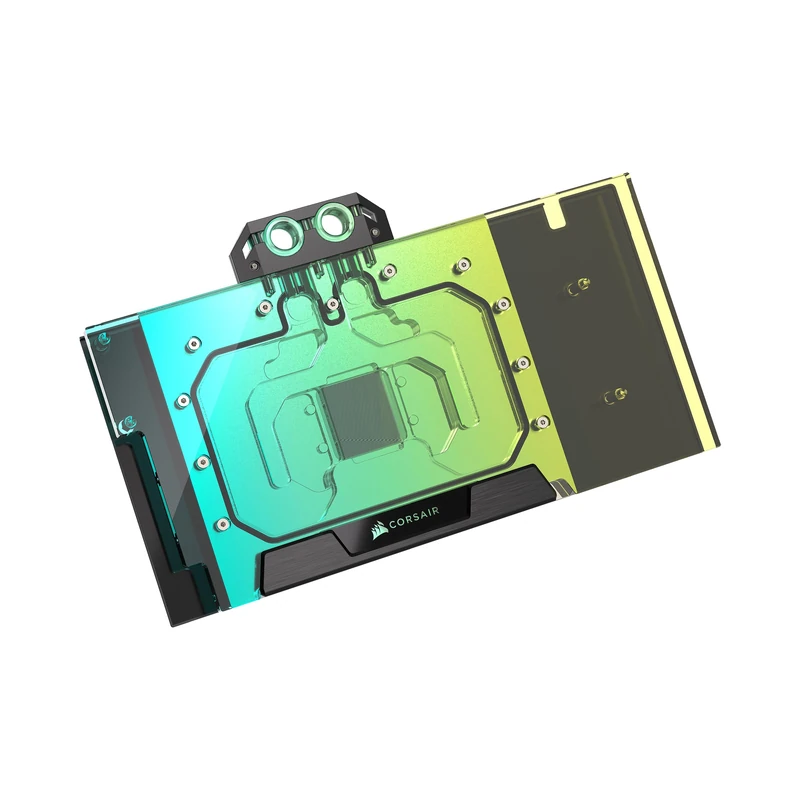 CORSAIR Hydro X Series XG5 RGB 5090 ASTRAL GPU Water Block – For ASUS ROG Astral GeForce RTX 5090 – Nickel-plated copper assembly – Over 60 high-density cooling fins – 16 Addressable RGB LEDs – Black