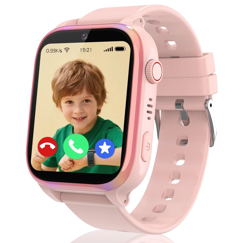 ELEJAFE 4G GPS Kids Smart Watch Boys Girls,Smart Watch for Kids GPS Tracker with Video Call, Phone Call, Voice Chat, SOS Game IP68 Waterproof School Mode Smartwatch Birthday Gifts