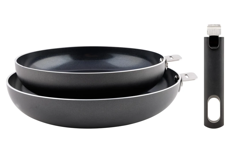 Cosy & Trendy Aluminium Non-Stick Cookware Set, Removable Handle, 3 Pieces, PFAS-Free, Suitable for All Heat Sources Including Induction