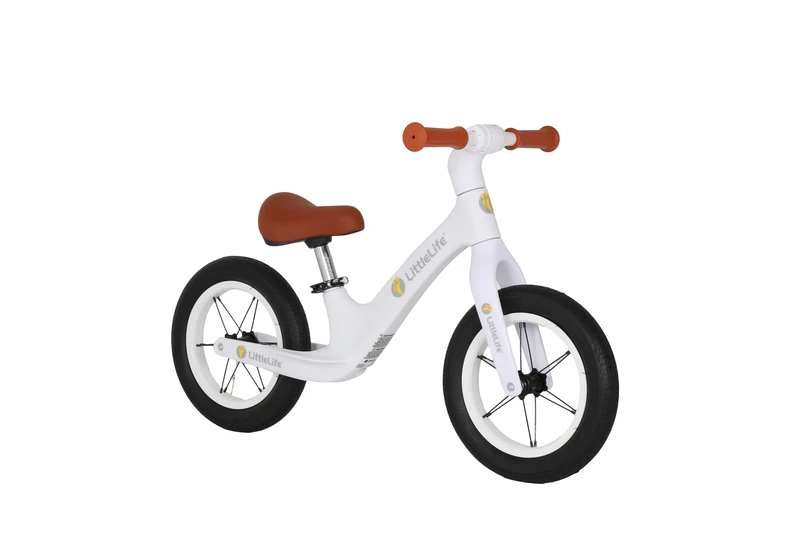 LittleLife Toddler Balance Bike, Adjustable First Training Bicycle for Kids Ages 24 months – 6 years old, White