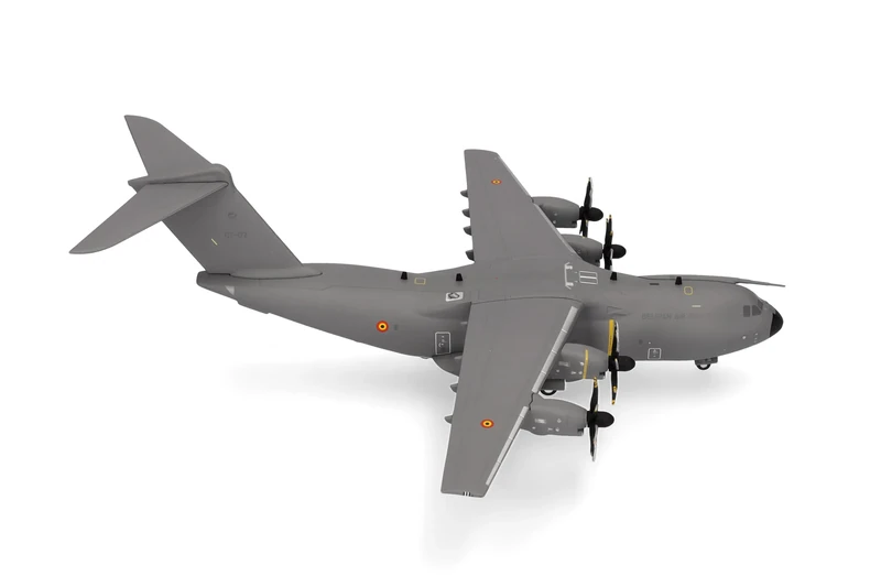 Herpa Model Airplane Belgian Air Component Airbus A400M Atlas – 20th Sqn, 15th Air TW, Melsbroek AB – CT-02, miniature scale 1:200, collectible, airplane model without stand, metal