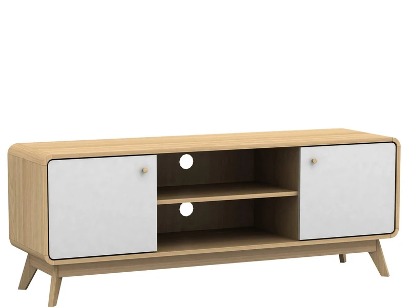 LOFT24 Cassie 2 Door TV Stand OakWhite