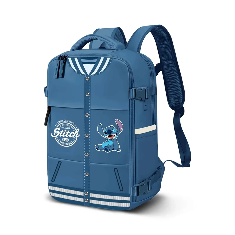 Disney Lilo and Stitch Varsity-Mercury Backpack 2.0 Underseat Cabin Bag 40x20x25cm, Blue, Capacity 20 L