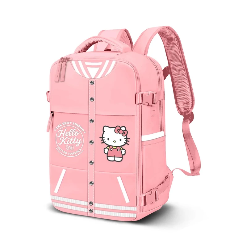 Hello Kitty Varsity-Mercury Backpack 2.0 Underseat Cabin Bag 40x20x25cm, Pink, Capacity 20 L