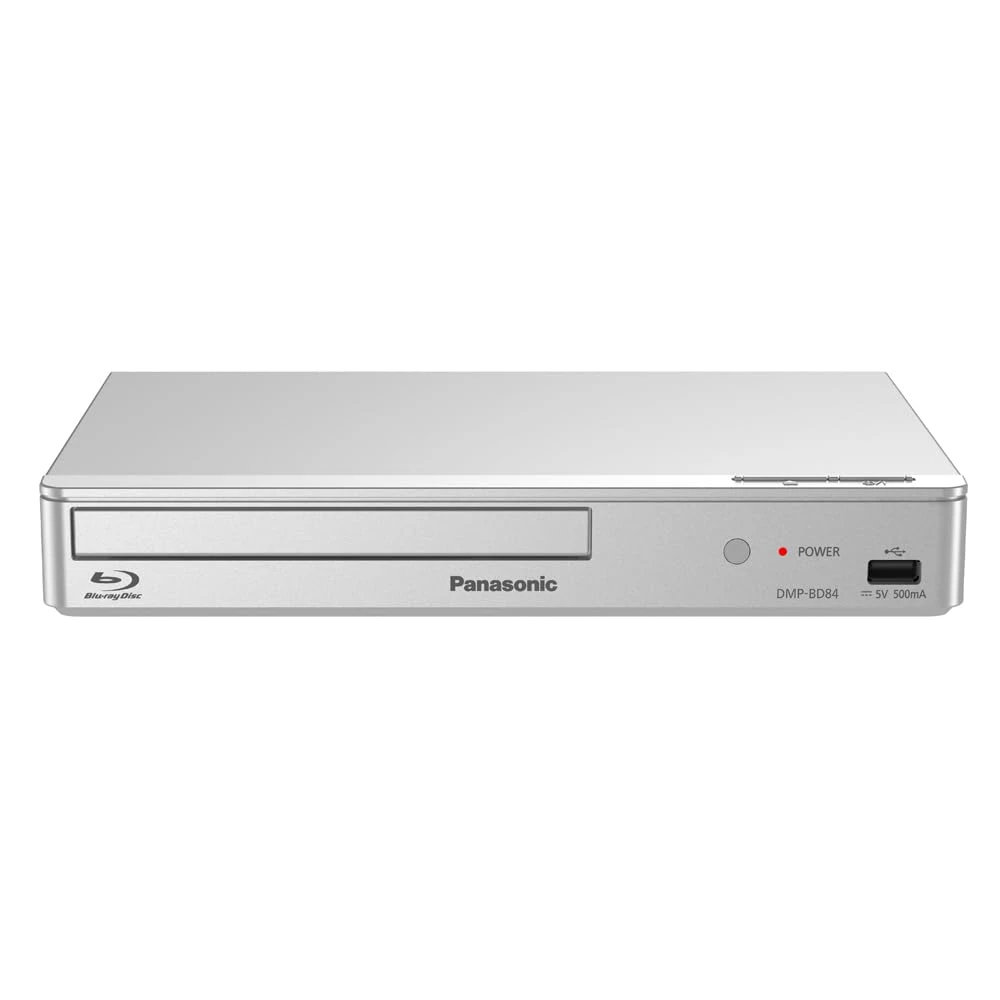 MULTIREGION Blu-ray Player Compatible with Panasonic DMP-BD84EB-S 2D - LAN (No WiFi) for DVD Regions 1-8 - Blu-ray Region B - DMP-BD84 Matt Silver