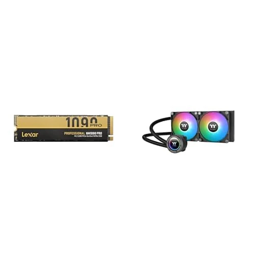 Lexar 4TB PCIe 5.0 Gen5 NVMe SSD NM1090 PRO, up to 14,000MB/s, Advanced Thermal Control Design + Thermaltake TH240 ARGB Sync V2 CPU Liquid Cooler/AlO Liquid Cooling/Fan 120mm*3/PWM 500~2000 RPM