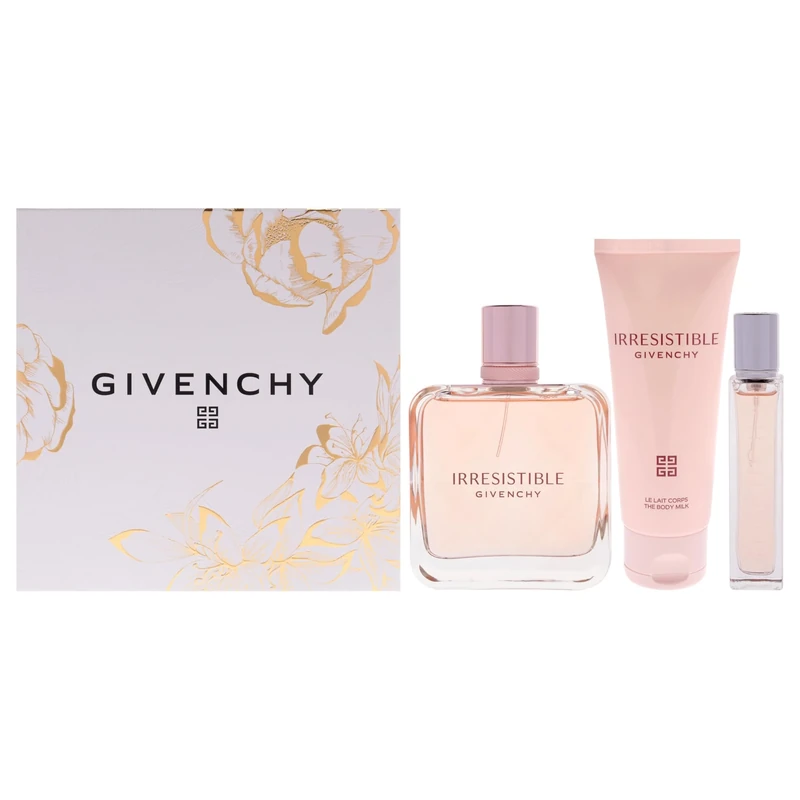Irresistible by Givenchy for Women - 3 Pc Gift Set 2.7oz EDP Spray, 0.42oz EDP Spray (Mini), 2.5oz Body Milk
