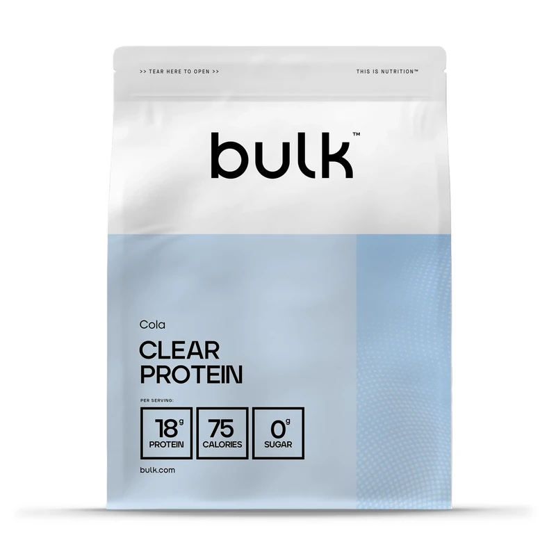 Bulk Clear Protein | Whey & Collagen Blend | 1600 g | 80 Servings | 18g Protein | 5g BCAAs | Fast Absorption | Supports Muscle Growth | Refreshing Flavoured Drink | Cola