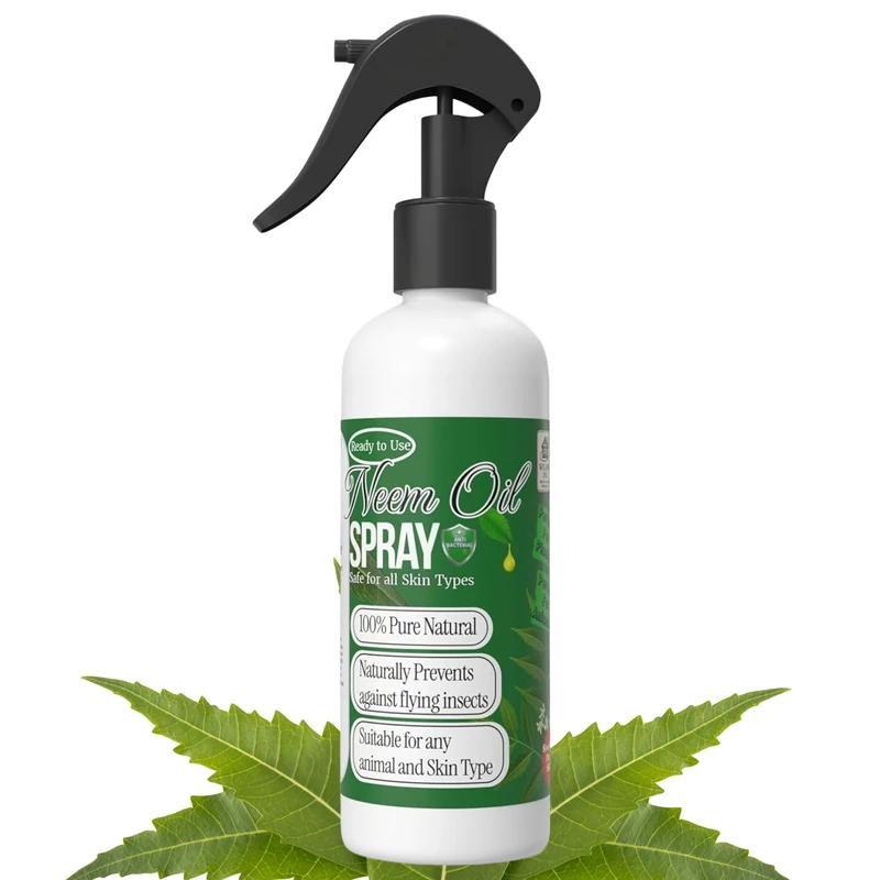 Organic Neem Oil Spray – Natural Insect & Fungal Protection for Plants, Horses & Pets | Fly Repellent, Leaf Shine & Skin Soother | Eco-Friendly & Natural (250ml)