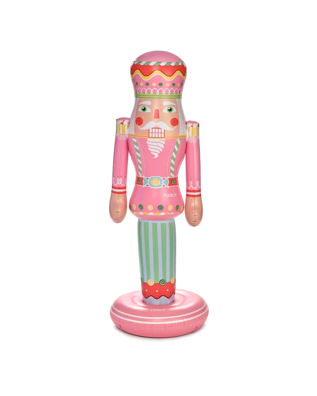 FUNBOY Pink Inflatable Nutcracker – 5ft Tall Indoor/Outdoor Holiday Decoration – Oversized Christmas Yard Décor - Image 1