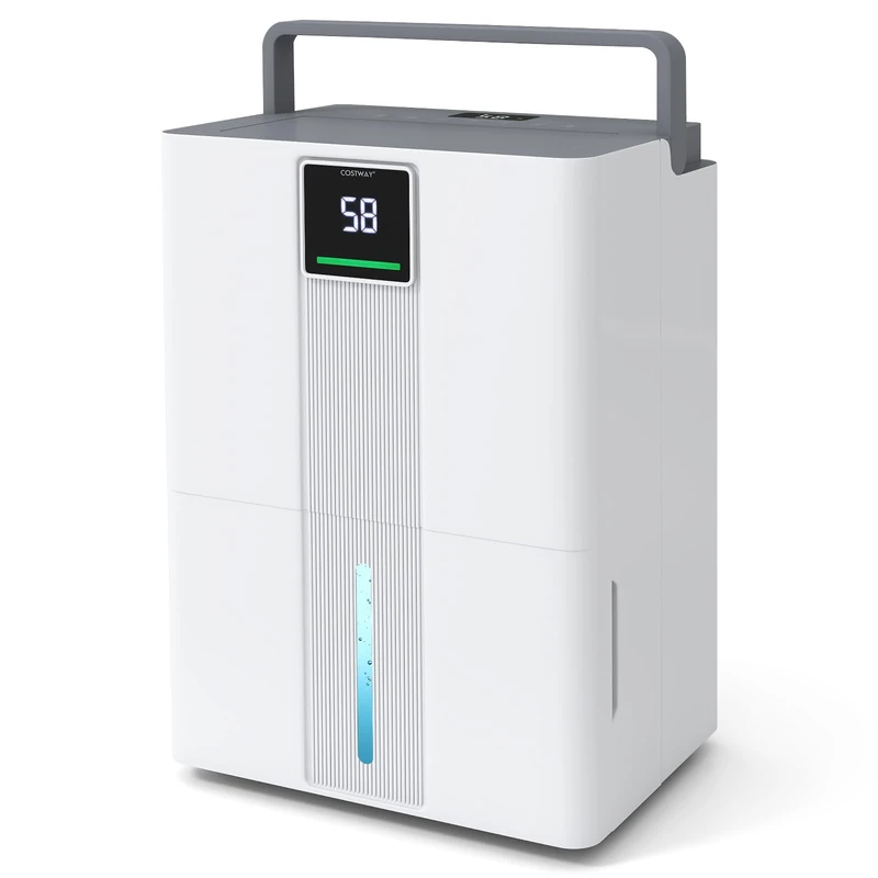 FANTASK Electric Dehumidifier 35L/Day, Quiet Dehumidifier with 3 Modes, 24H Timer, 3 Colour Display, Drain Hose & Rollers, Room Dehumidifier for Bathroom, Bedroom, Basement - Image 1