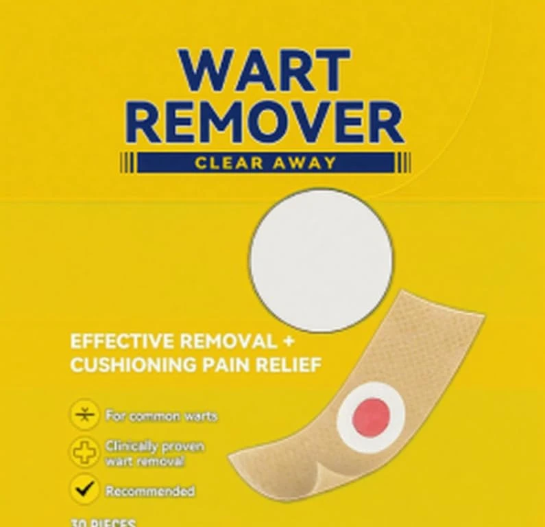 Wart Remover Plasters for Hands Feet Adults 30pcs (Yellow, 30pcs)