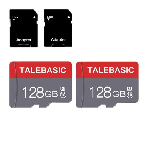 2 Pack 128GB Micro Sd Card Class 10 Memory Card Fast Speed TF Card with sd Adapter for Tablet/Mobile Phone/Camera/Car Audio/Game Console(2 Pcs 128GB)