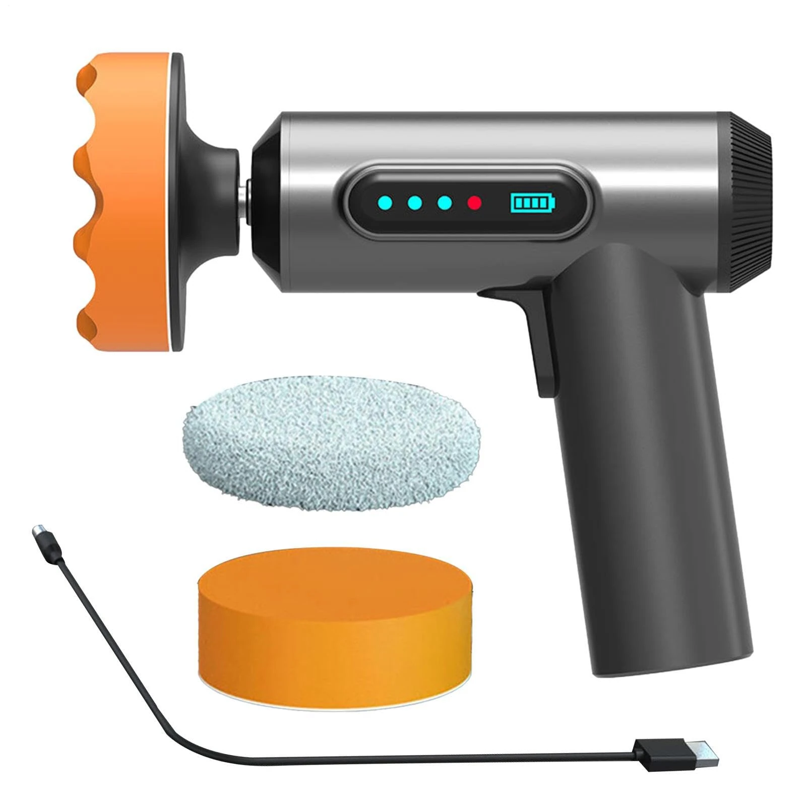 Cordless Car Polisher – Waxing Glass Scratch Remover | 4000mAh Rechargeable Car Buffer | Cordless Casr Buffer Polisher Kit | Rechargeable Cars Polishing Machine for Waxing, Buffing, Scratch Repair