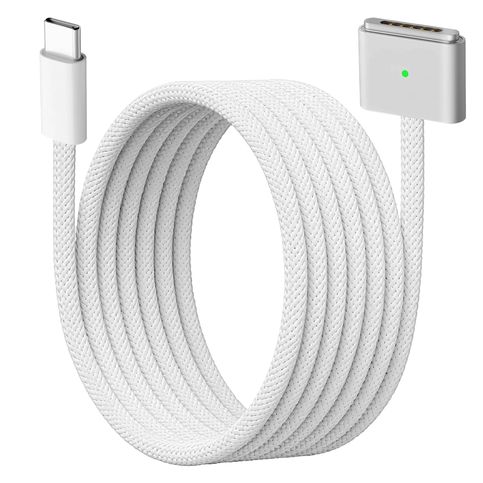 XINZHIZHU USB C to Magnetic 3 Cable 2M 140W PD Fast Charging for MagSafe 3 MacBook Pro M1 2021/M2 2023 (14”/16”) MacBook Air M4 2025 (13”/15”) M2 M3/M3 Pro/M3 Max 2024 Type C Charger Cord Silver