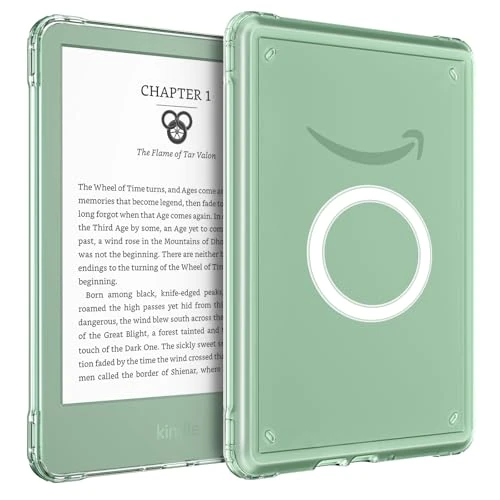 MoKo Case for 6" All-New Kindle(11th Generation-2024/2022), Ultra Thin Protective Case with Wireless Charging Fully Covered Soft TPU Edge, Flexible Clear Bumper Back Cover Shell for DIY