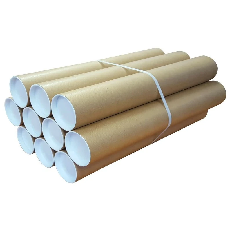 Schott Packaging 50x A1 Postal Tubes with End Caps (630x76mm | 25x3inch) - Cardboard Tube Mailers for Packing, Storing & Shipping Posters, Charts, Blueprints, Maps, Artwork & Other Rolled Documents - Image 1