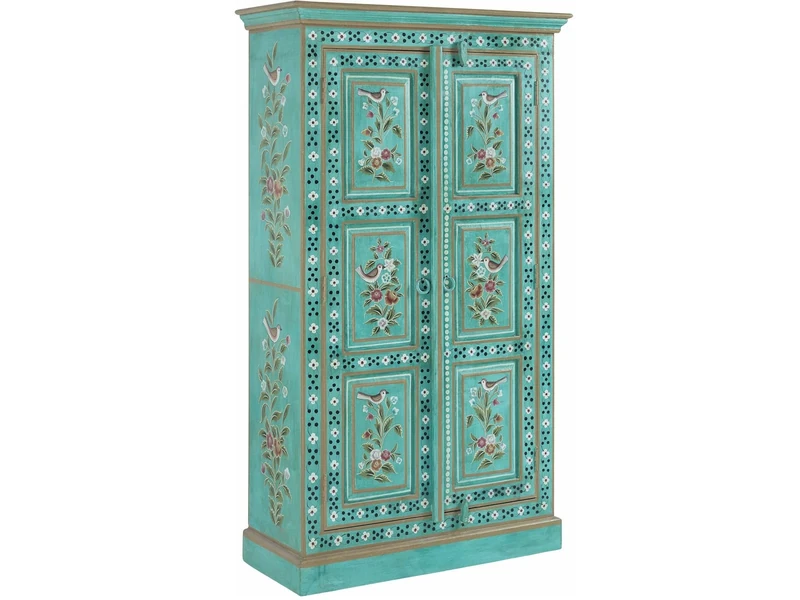 Prem Cabinet in Mango Wood Green 87x38x152cm