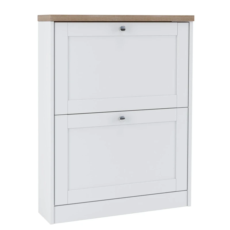 HEIDE Shoe Chest 2FL in white sonamic oak