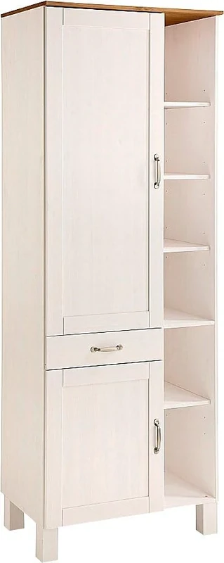Alby High Cabinet White/Honey 75x50x205cm