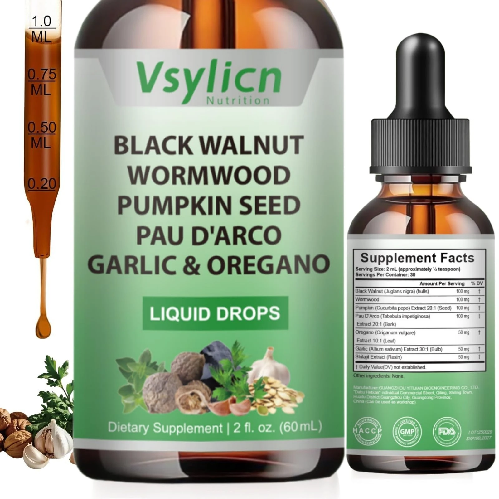 Parasite Cleanse Tincture/Extract - Wormwood, Black Walnut Hull - Rapid Gut Cleanse & Digestive Health, Herbal Supplement for Gut Detox Cleanse and Digestive Well-Being, Alcohol-Free Gut-Friendly