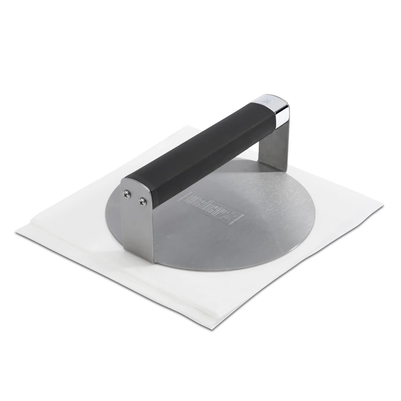 Weber Smashed Burger Press/robust & sturdy, with smooth surface, made of stainless steel, non-slip handle - silver (3400846)