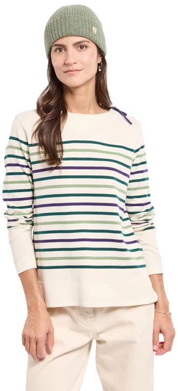 Armor Lux Women's Marinière Sailor, Nature/Dark Sea/Amazon/Mel, XS